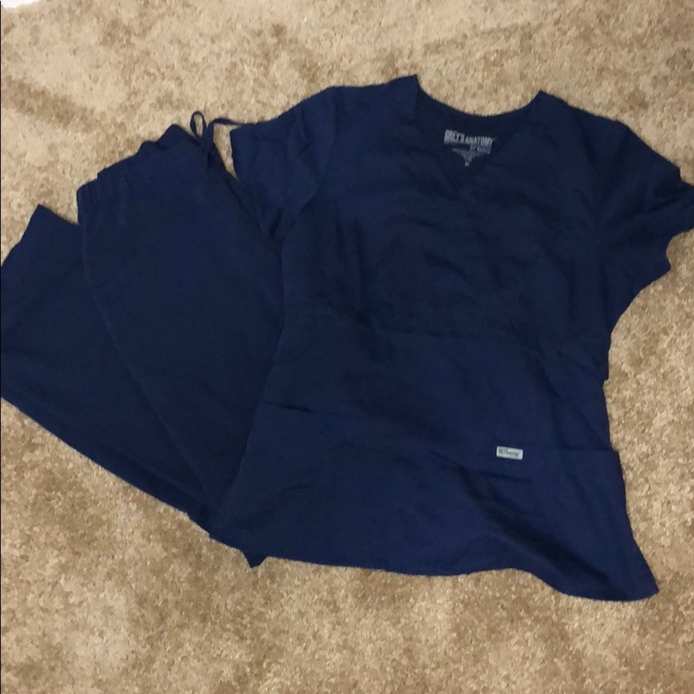 Greys anatomy navy blue scrubs
